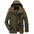 Mens Hooded Winter Parka Coat with Inner Fleece